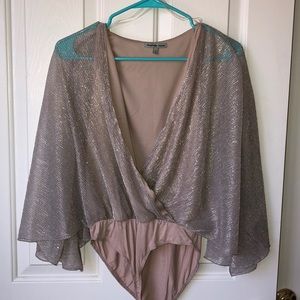 Rose gold Shimmer body suit